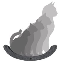 Pryde Curved Cat Climber Wall Shelf